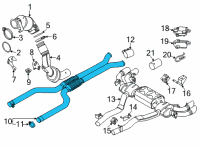 OEM 2020 BMW X5 FRONT SILENCER WITH FRONT PI Diagram - 18-30-8-746-786