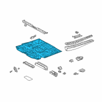 OEM 1998 Toyota Sienna Pan, Front Floor Diagram - 58111-08900