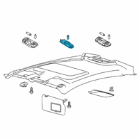 OEM 2017 Ford Fiesta Reading Lamp Assembly Diagram - 8A6Z-13776-C