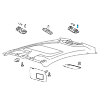 OEM Ford Special Service Police Sedan Cargo Lamp Bulb Diagram - E7RY-13466-F