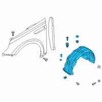 OEM Kia Optima Guard Assembly-Front Wheel Diagram - 86811A8000