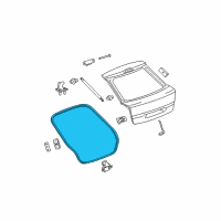 OEM 2004 Chevrolet Malibu Weatherstrip Asm-Lift Gate Diagram - 22665215