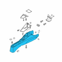 OEM 2019 Hyundai Accent Console-Floor Diagram - 84611-J0000