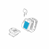 OEM Hyundai Santa Fe Heater-Front Seat Back Diagram - 88390-2B000