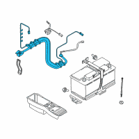 OEM 2009 BMW X6 Battery Positive Cable Diagram - 61-12-9-154-713