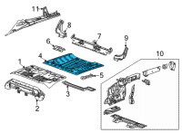 OEM Chevrolet Trailblazer Rear Floor Pan Diagram - 60001088