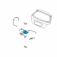 OEM Honda Civic Lock, Tailgate Diagram - 74801-S5S-E11