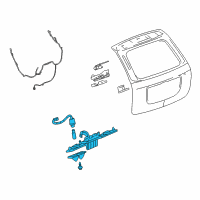 OEM 2008 Pontiac Torrent Handle Asm-Lift Gate Outside Diagram - 15285069