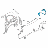 OEM 2015 Honda Odyssey Cable, Fuel Lid Opener Sensor Diagram - 74380-TK8-A01