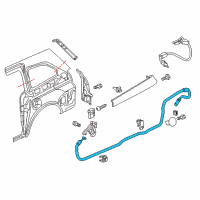 OEM 2015 Honda Odyssey Cable Assembly, Fuel Lid Opener Diagram - 74411-TK8-A01