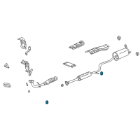 OEM 2000 Honda Insight Rubber, Exhuast Mounting Diagram - 18215-S3Y-J11