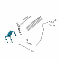 OEM Honda Accord Crosstour Motor, Rear Windshield Wiper Diagram - 76710-TP6-A01