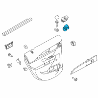 OEM 2014 Lincoln MKX Window Switch Diagram - BA1Z-14529-AB