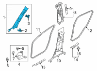 OEM Scion iA Weatherstrip Pillar Trim Diagram - 62211-WB001