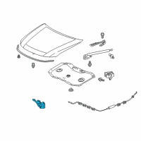 OEM 2012 Honda Accord Lock Assembly, Hood Diagram - 74120-TE0-506