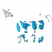 OEM 2022 Honda Insight Set Passenger Side (Flat Black) Diagram - 76208-TXM-A81ZA