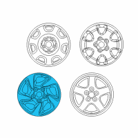 OEM 1997 Toyota RAV4 Wheel, Alloy Diagram - 42611-42060