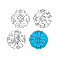 OEM 1997 Toyota RAV4 Wheel, Alloy Diagram - 42611-42070