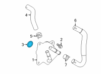 OEM 2020 Toyota Highlander Oil Cooler O-Ring Diagram - 15785-25010