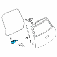 OEM 2020 BMW i8 Rear Tailgate Trunk Lid Lock Diagram - 51-24-9-802-312