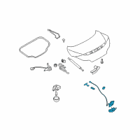 OEM 2014 Infiniti Q60 Trunk Lid Lock Assembly Diagram - 84631-JK600