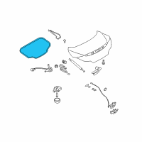 OEM 2013 Infiniti G37 WEATHERSTRIP Trunk Lid Diagram - 84830-JL00A