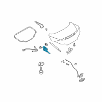 OEM 2015 Infiniti Q60 Hinge Trunk RH Diagram - 84400-JL00B