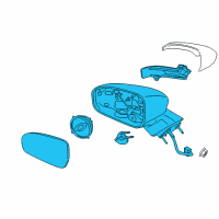 OEM 2020 Ford Police Responder Hybrid Mirror Assembly Diagram - KS7Z-17682-DAPTM