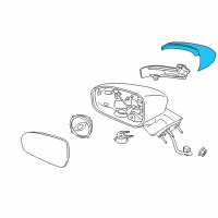 OEM 2020 Ford Police Responder Hybrid Mirror Cover Diagram - DS7Z-17D742-BAPTM