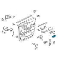 OEM 2021 Honda Ridgeline Switch Assembly, Power Window Master Diagram - 35750-TG7-A31