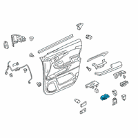 OEM 2022 Honda Pilot Switch Assembly, Power Window Passenger Diagram - 35760-TG7-A41