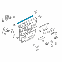 OEM Honda Ridgeline Weatherstrip, L. FR. Door (Inner) Diagram - 72375-TG7-A01