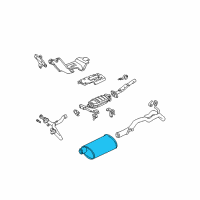 OEM 1995 Chevrolet S10 Exhaust Muffler Assembly Diagram - 15994355