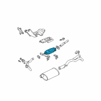 OEM 1995 Chevrolet S10 3Way Catalytic Convertor Assembly Diagram - 25146545