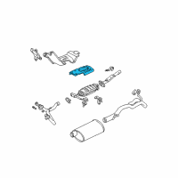 OEM GMC Sonoma Shield Asm-Catalytic Converter Heat Diagram - 15995635