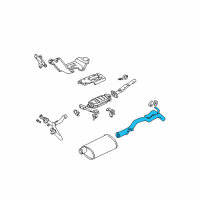 OEM 1994 GMC Sonoma Tailpipe Assembly Exhaust Diagram - 15976993