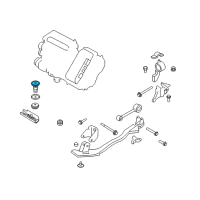 OEM 2009 Mercury Mariner Engine Support Insulator Diagram - YL8Z-6B072-AA