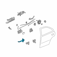 OEM 2004 Honda Civic Checker, Left Rear Door Diagram - 72880-S5D-A01