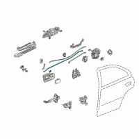 OEM 2005 Honda Civic Rod, L. RR. Inside Lock Diagram - 72672-S5A-003