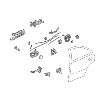 OEM 2003 Honda Civic Rod, RR. Door Lock Knob Diagram - 72633-S5A-003