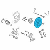 OEM 2018 Buick Regal Sportback Rear Brake Rotor (Coated) Diagram - 13517854