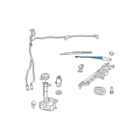 OEM Chrysler Sebring Windshield Wiper Arms Diagram - 68029824AA