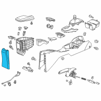 OEM Honda Fit Garnish Assy., RR. Console *NH900L* (NEUTRAL BLACK) Diagram - 83404-T5R-A01ZA