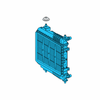 OEM Toyota GR Supra Auxiliary Radiator Diagram - 16400-WAA04