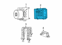 OEM 2018 Chrysler 300 ABS Control Module Diagram - 68385077AA