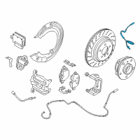 OEM 2014 BMW i8 Rear Abs Wheel Speed Sensor Diagram - 34-52-6-855-018