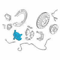 OEM 2016 BMW i8 Brake Caliper Left Diagram - 34-21-6-870-631