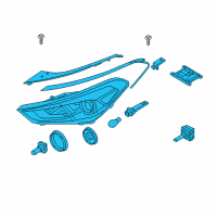 OEM Hyundai Tucson Headlamp Assembly, Right Diagram - 92102-D3400