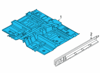 OEM 2022 Hyundai Santa Fe PANEL ASSY-FLOOR, CTR Diagram - 65100-CL050