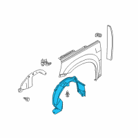 OEM Pontiac Torrent Fender Liner Diagram - 25950044